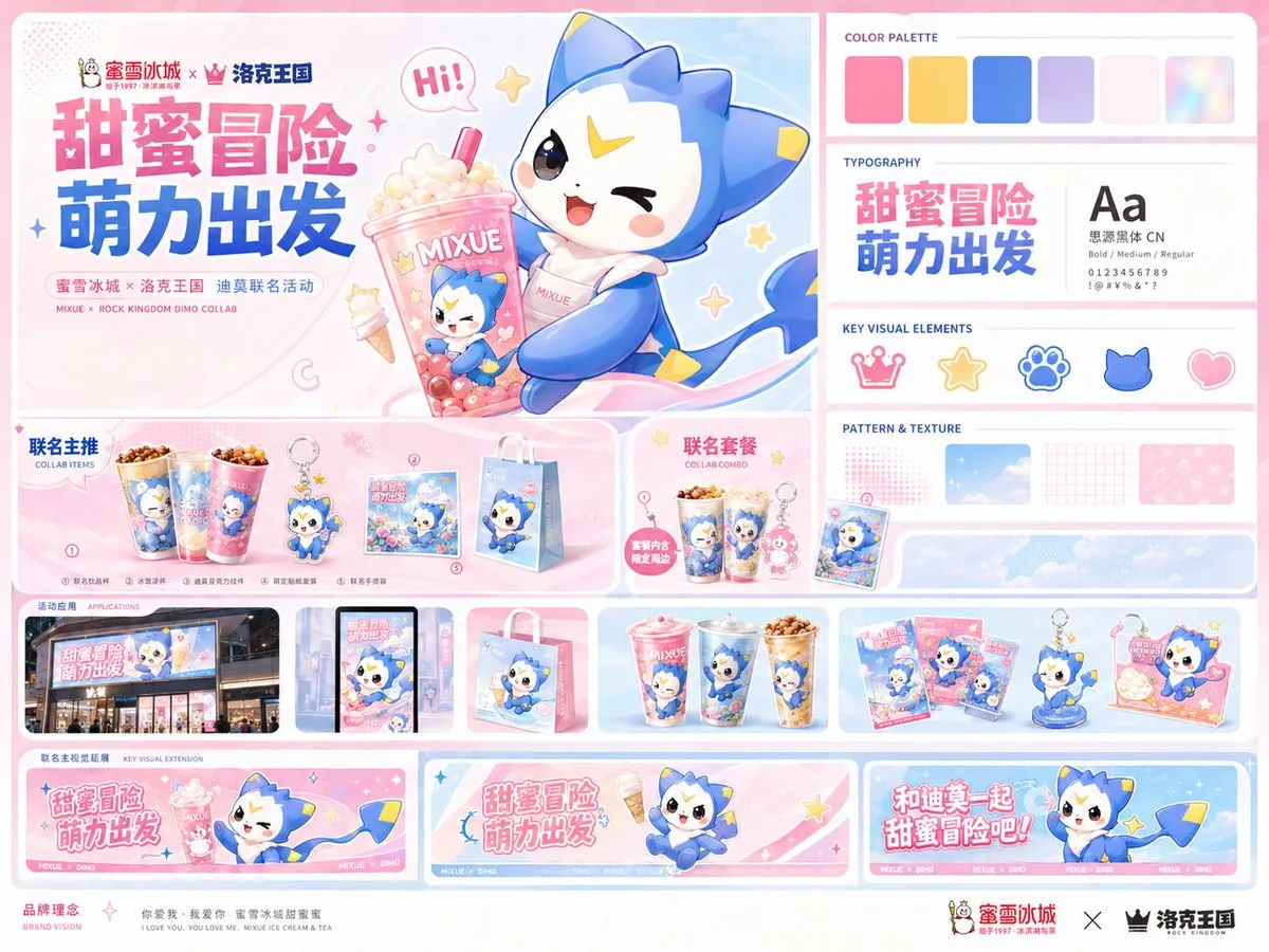 MIXUE Dimo Collaboration Brand Board reference