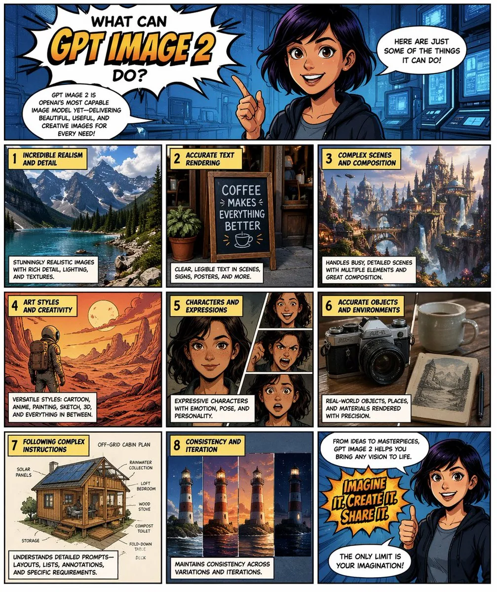 Comic Page for GPT Image 2 Capabilities reference