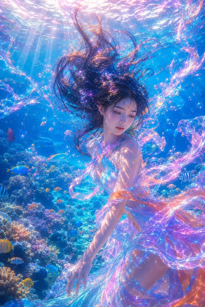 Underwater Fantasy Portrait in Okinawa Sea reference