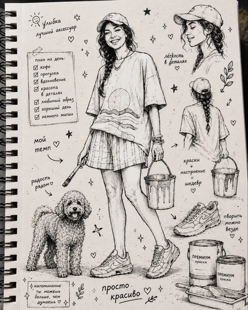 Ink Sketchbook Zine Illustration reference