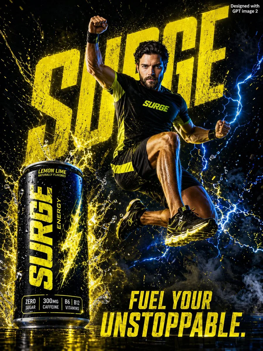 Energy Drink Advertising Poster reference