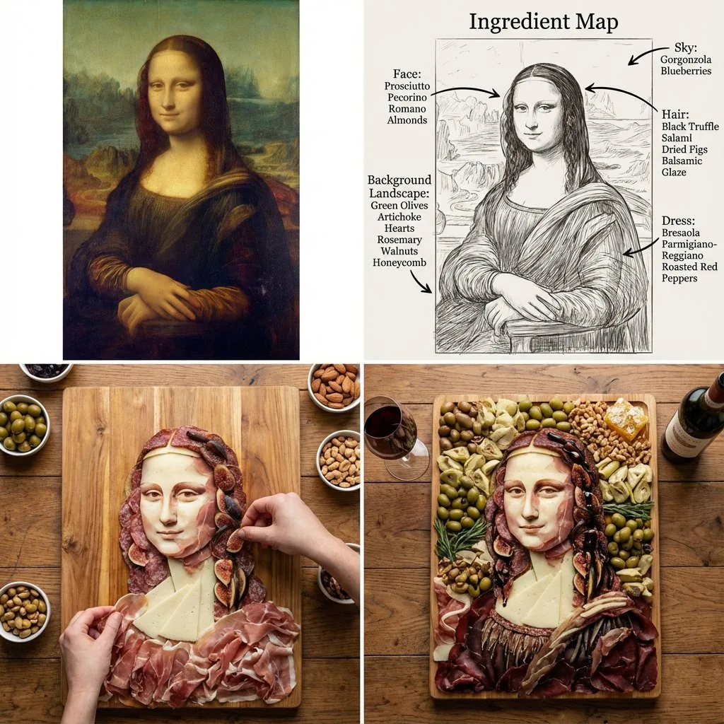 Masterpiece Painting Reimagined as a Charcuterie Platter reference