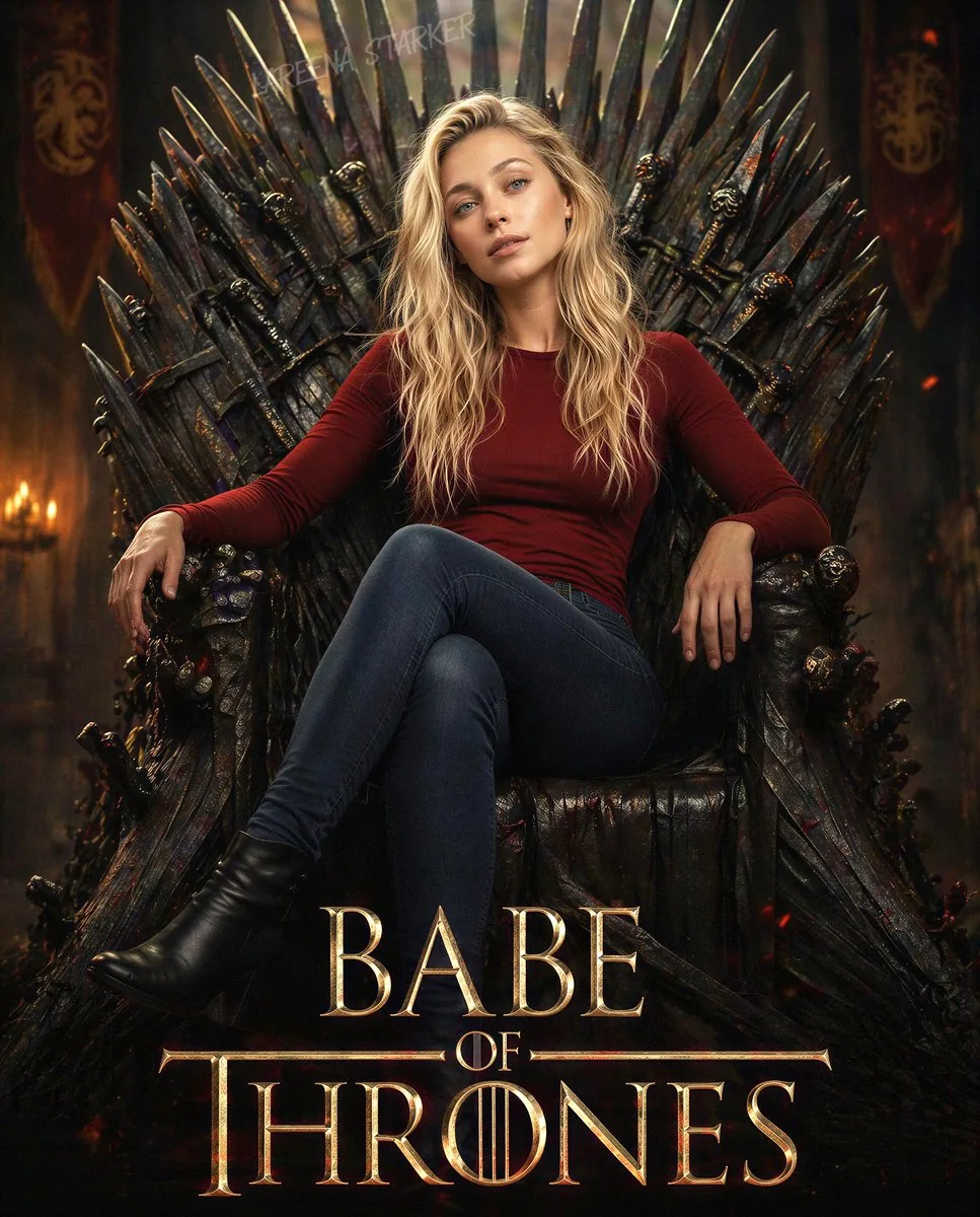 Modern Queen on Iron Throne Poster reference