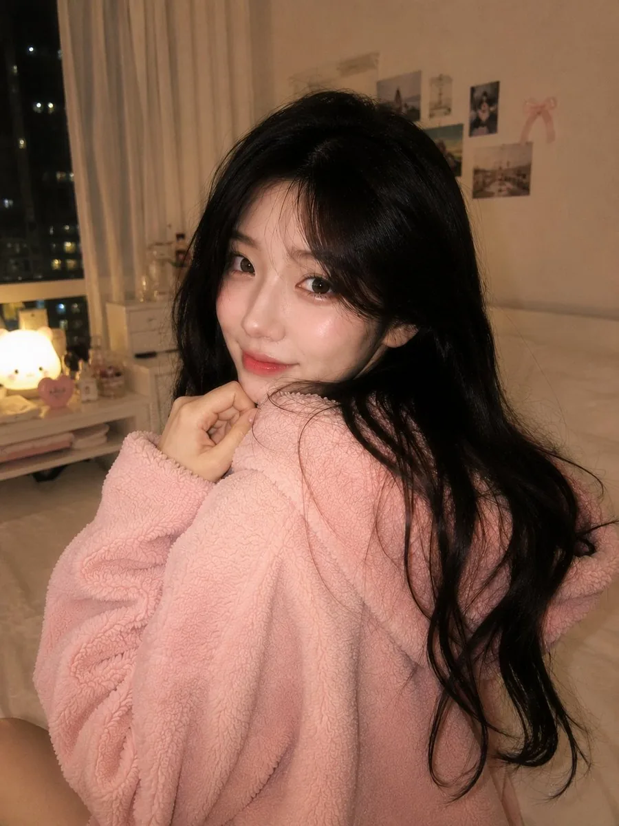 Cozy Late-Night Korean Bedroom reference