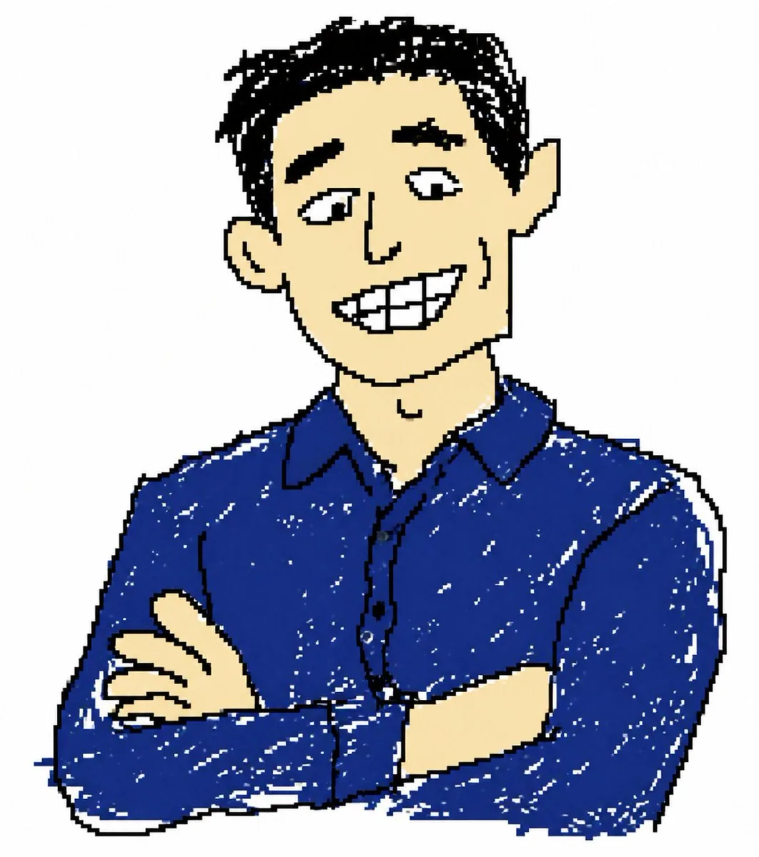 Clumsy MS Paint Style Redraw reference