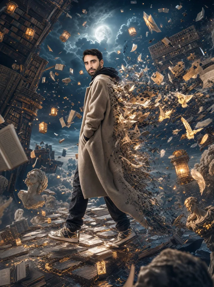 Surreal Floating Library Walker reference