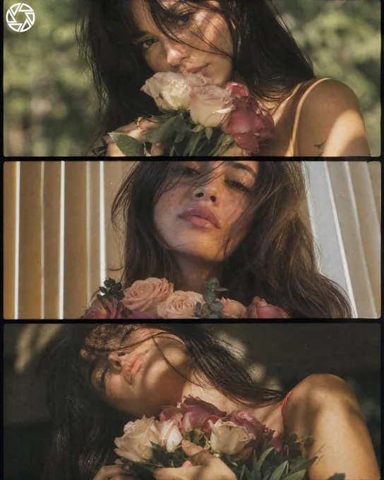 Dreamy Cottagecore 3-Panel Cinematic Collage reference