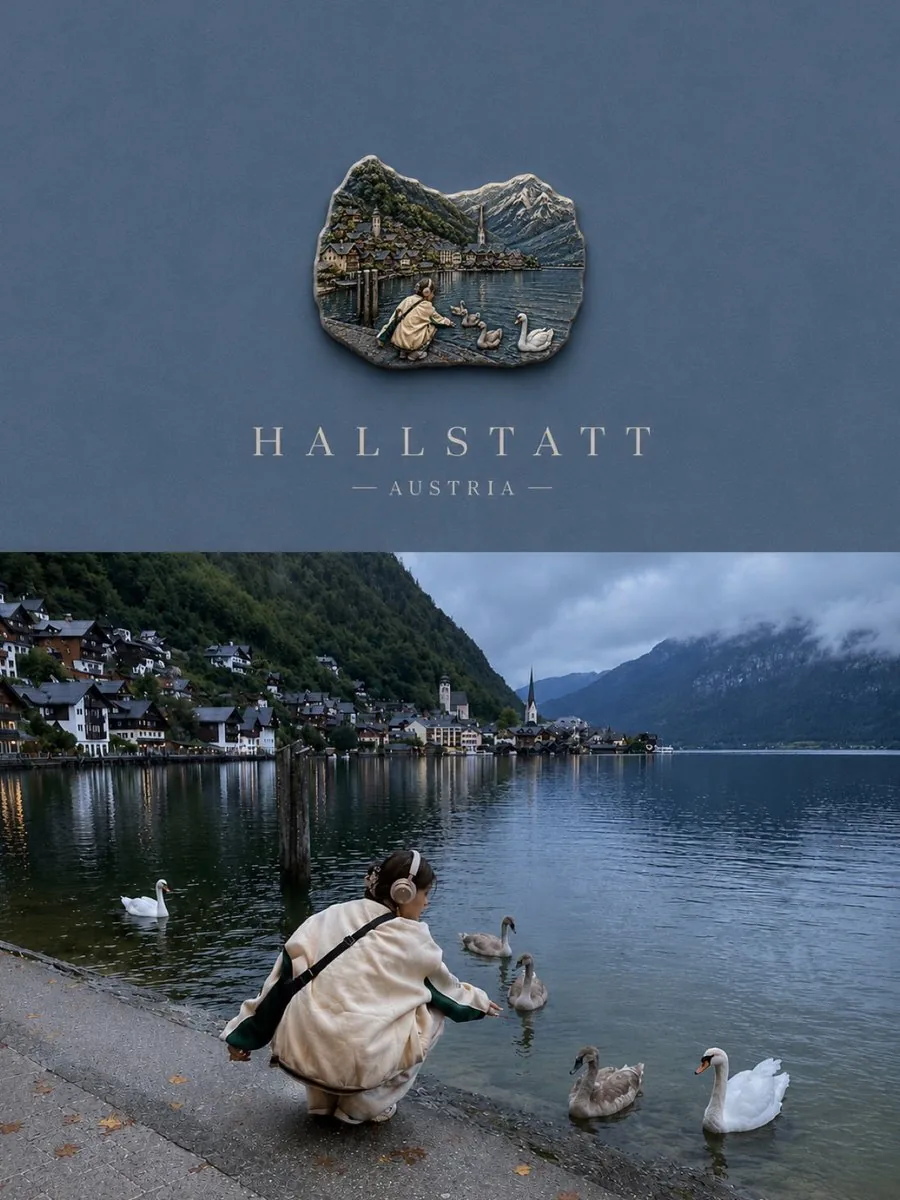 Luxury Travel Poster Split Layout reference