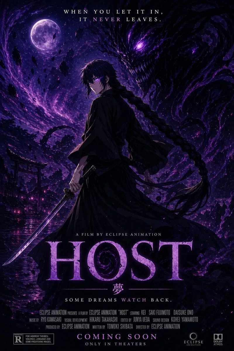 Horror Anime Movie Poster reference