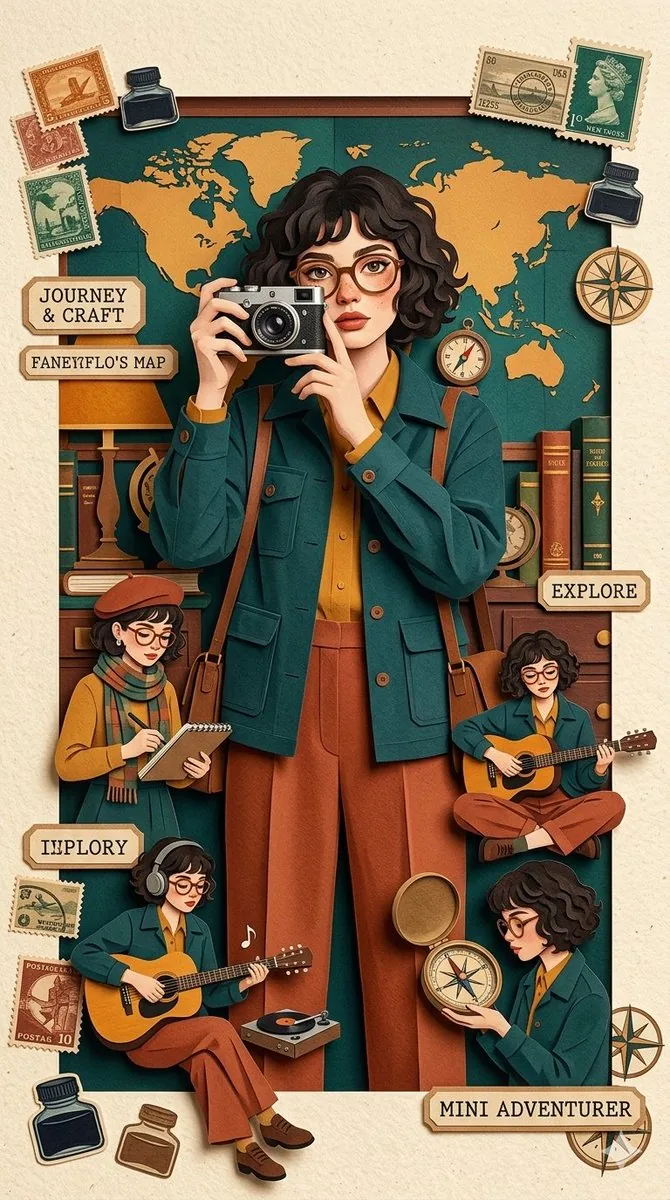 Travel Papercraft Illustration - Nano Banana Pro AI Prompt for Poster / Flyer reference