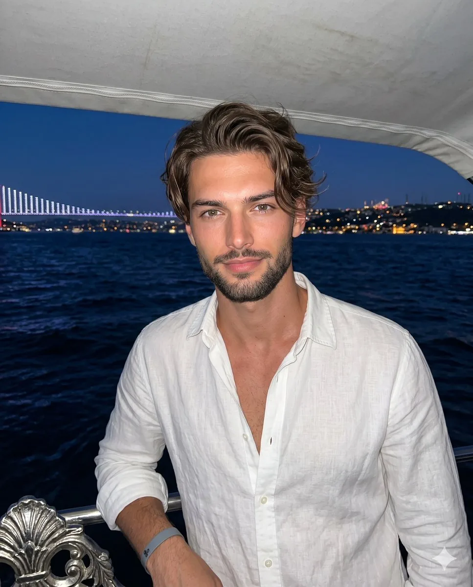 Night Nautical Lifestyle Portrait - Nano Banana Pro AI Prompt for Profile / Avatar reference