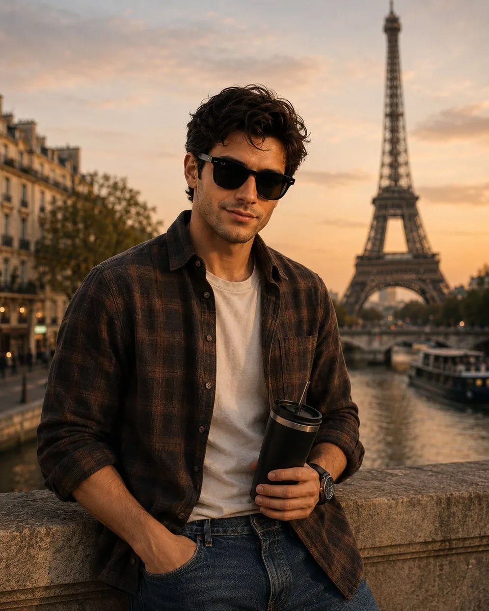 Parisian Golden Hour Portrait reference