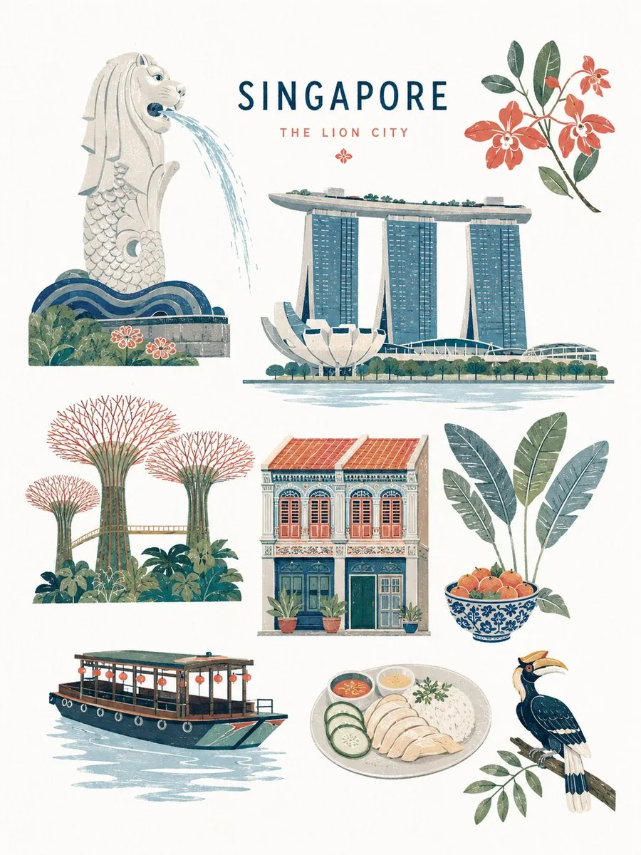 Mid-century Editorial Illustration reference