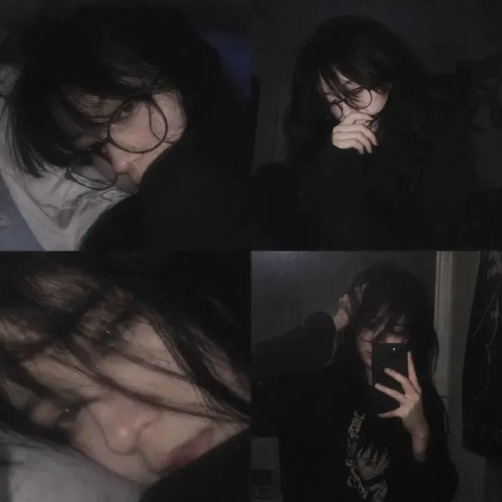 Dark Grunge Emo Girl Collage - Nano Banana Pro AI Prompt for Social Media Post reference
