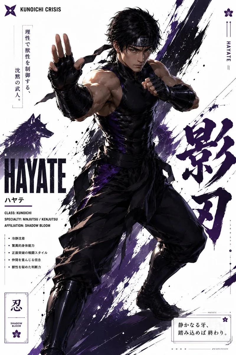 Hayate Ninja Character Poster reference