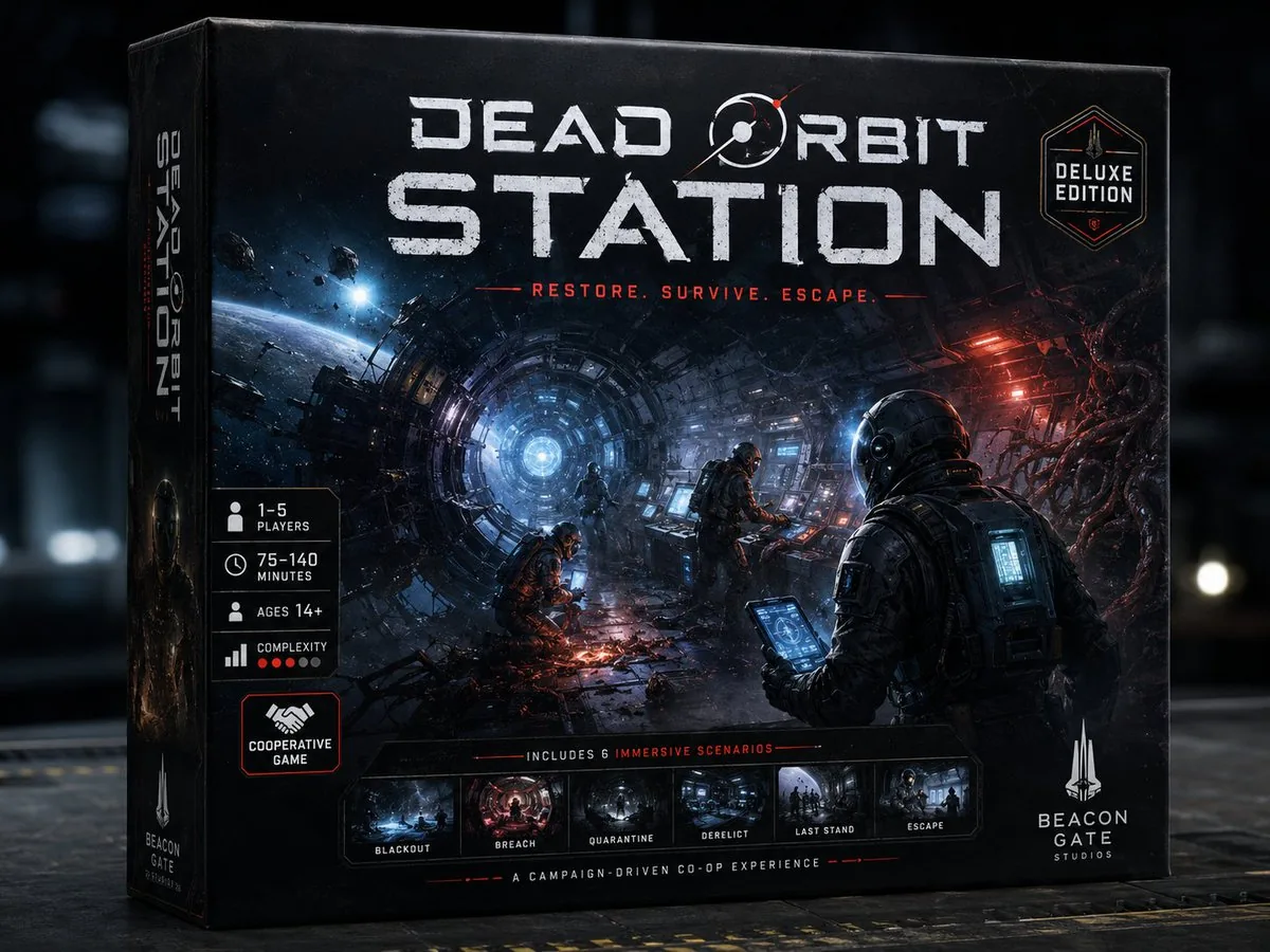 Dead Orbit Station Board Game Box reference