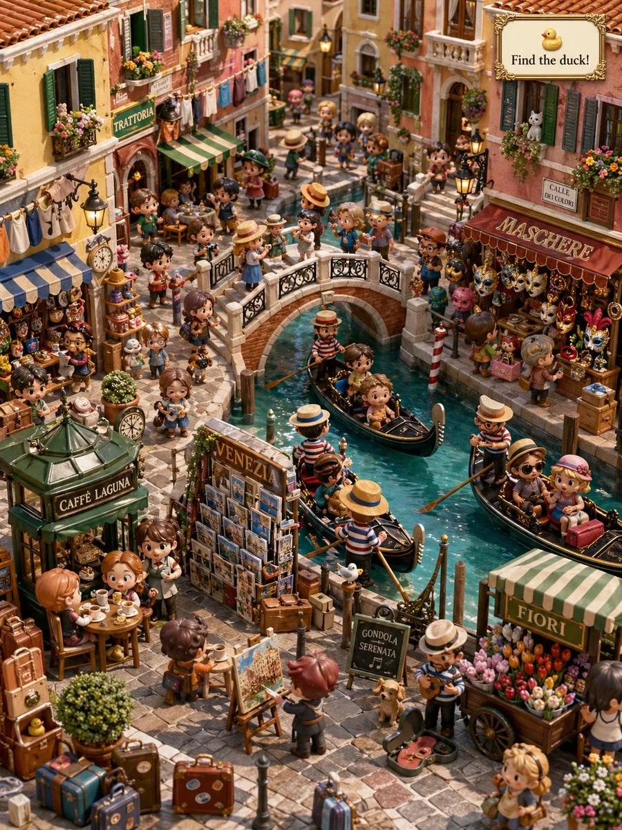 Hidden Duck in Miniature Venice reference