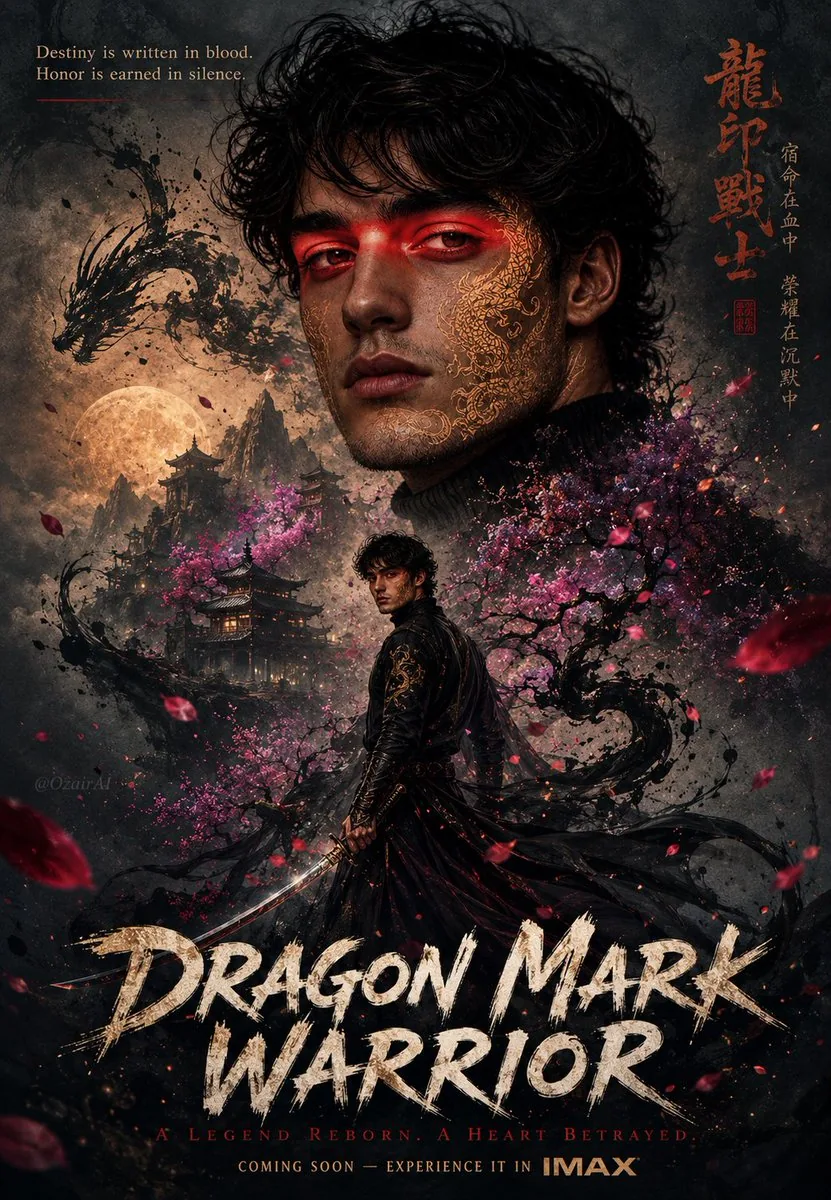 Double Exposure Dragon Warrior Poster reference