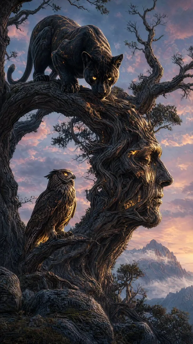 Majestic Panther Fantasy Scene reference