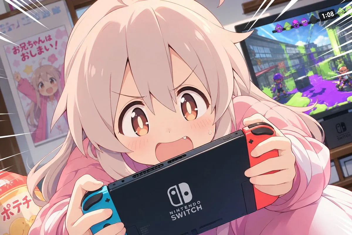 Anime Character Playing Video Games reference