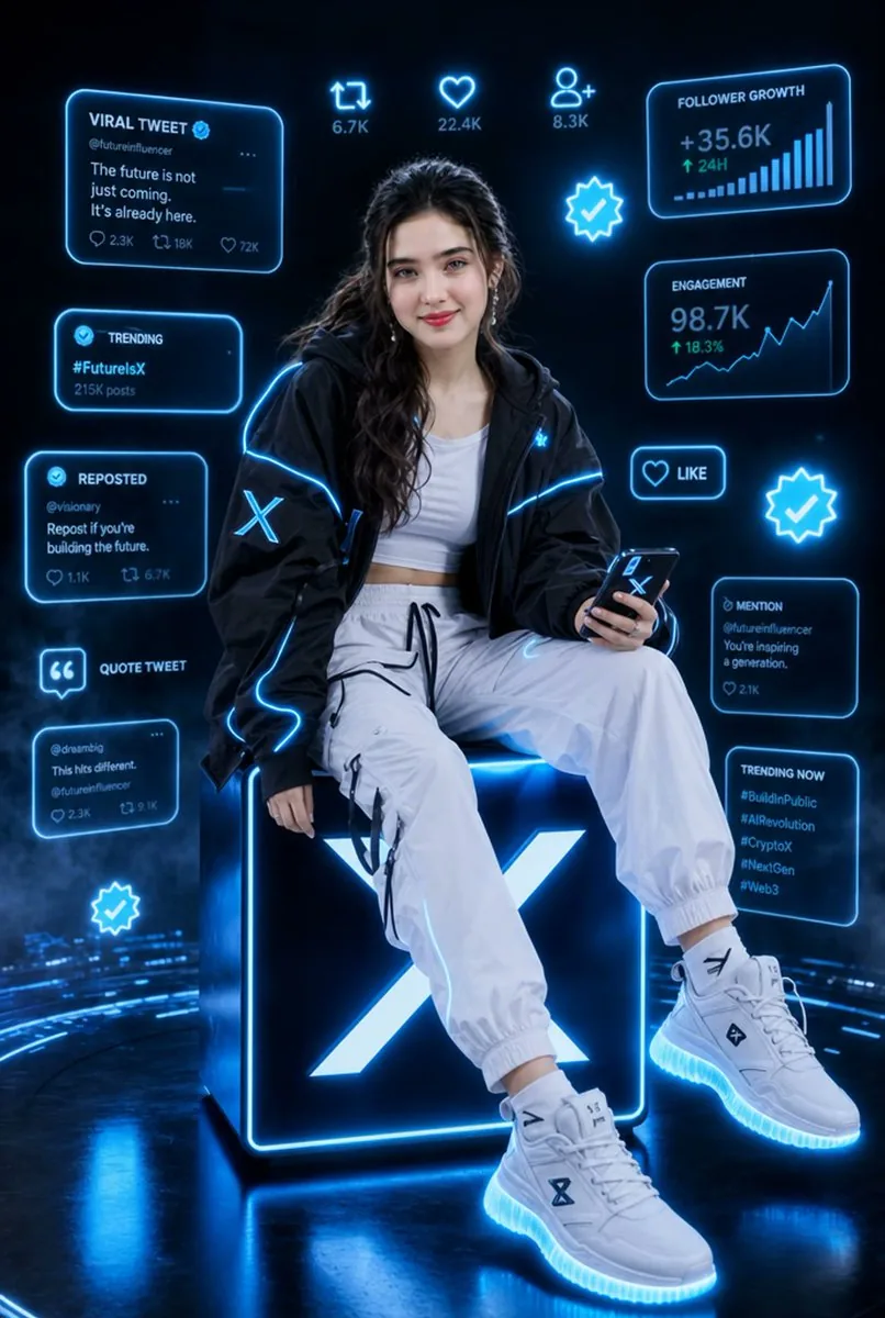 Futuristic X Influencer Portrait reference