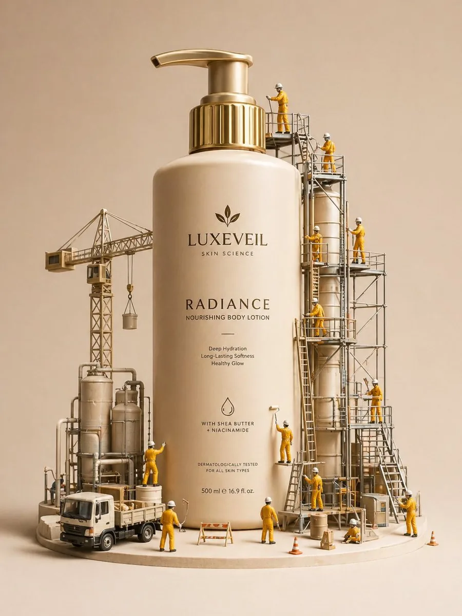Miniature Diorama Skincare Advertisement reference