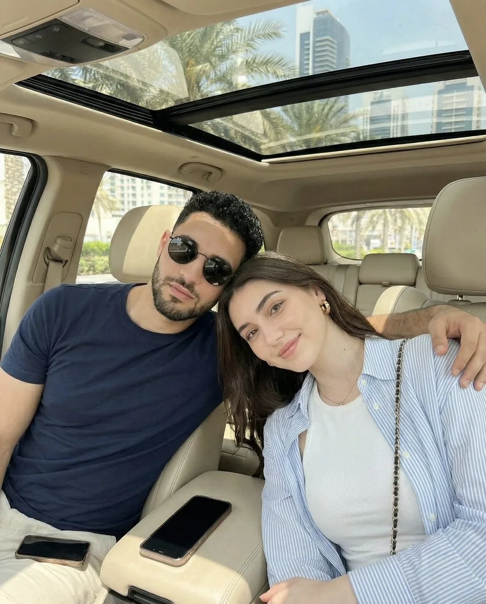 Candid Car Interior Lifestyle Photo of Couple - Nano Banana Pro AI Prompt for Social Media Post reference