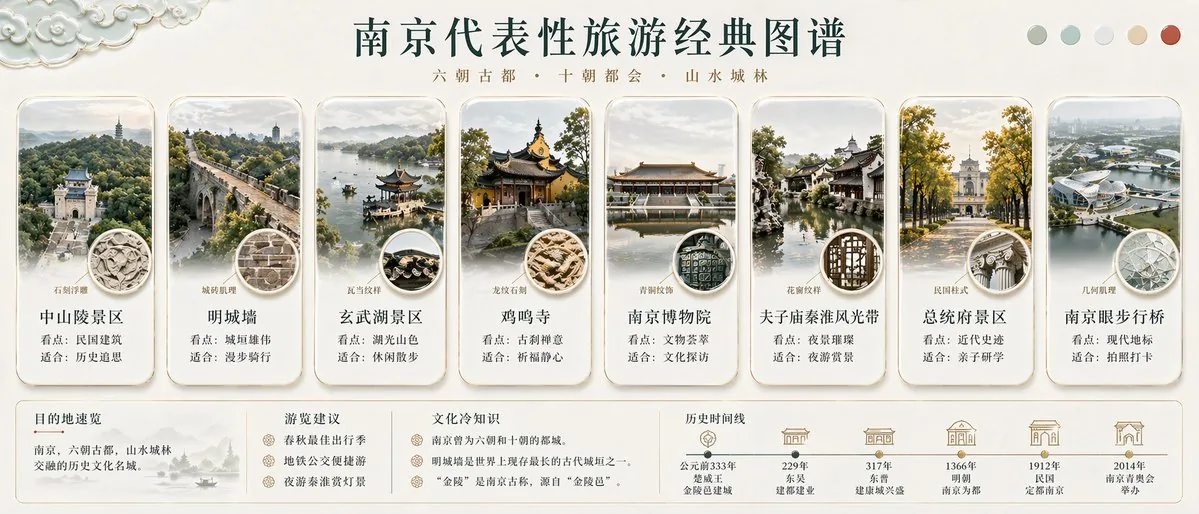 Nanjing Classic Tourism Atlas Poster reference