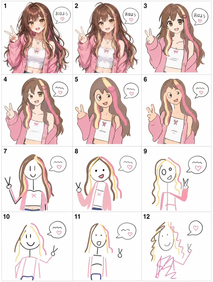 Visual Telephone Game Grid reference