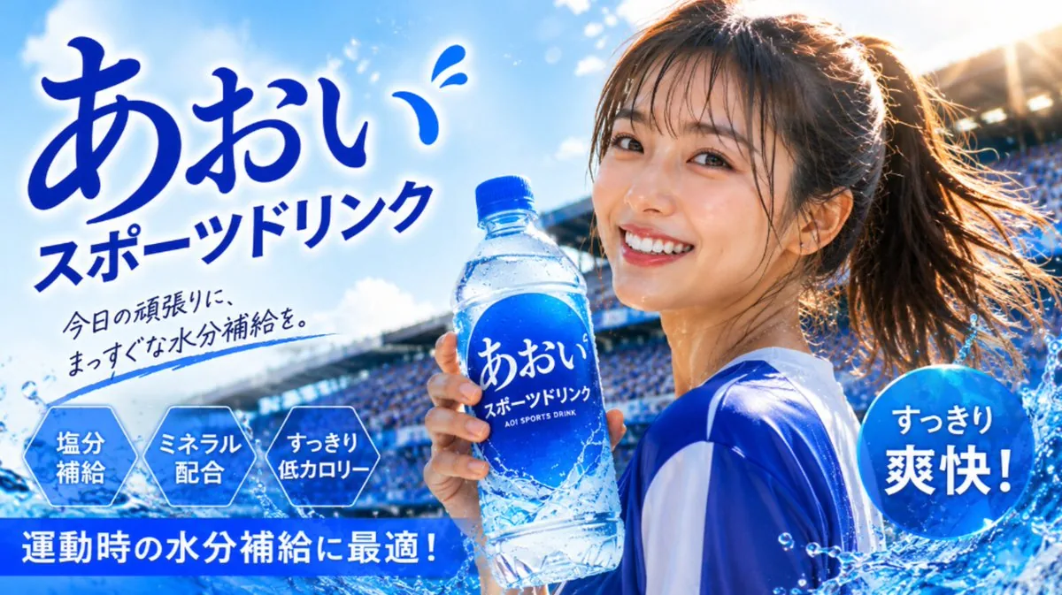 Japanese Sports Drink Ad Poster reference