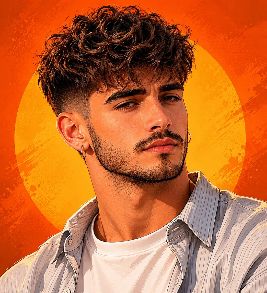 Detailed Digital Vector Portrait with Comic Shading reference