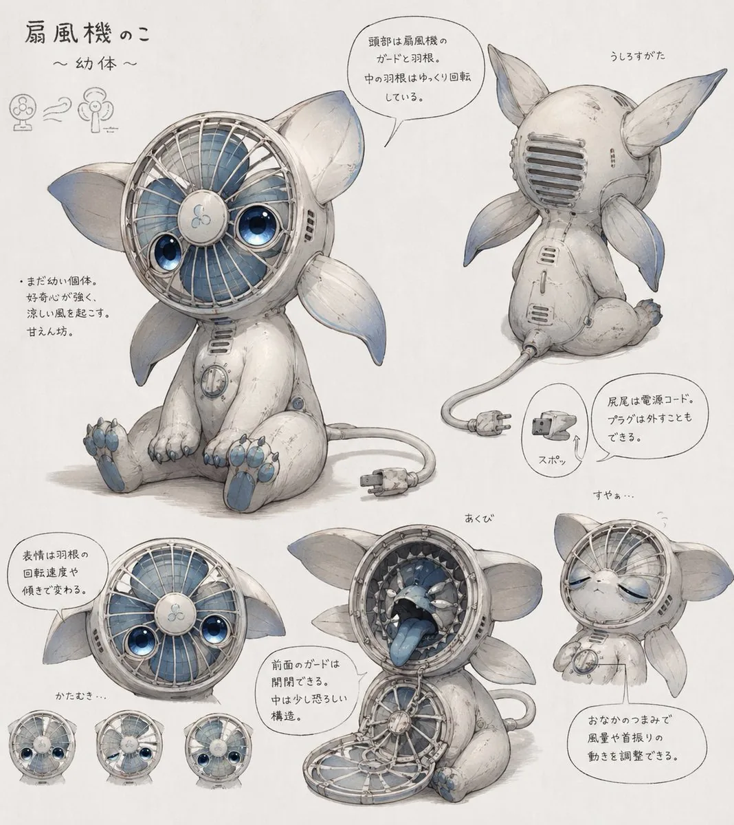 Fan Creature Concept Sheet reference