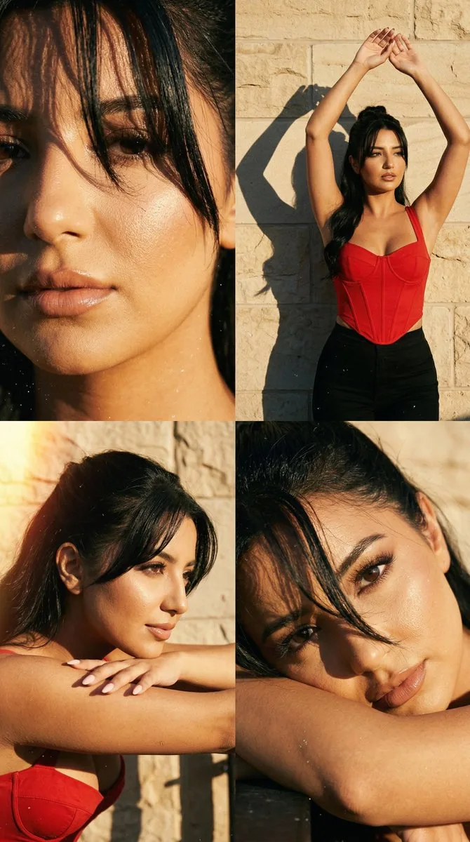 Golden Hour Film Editorial 2x2 Grid - Nano Banana Pro AI Prompt for Social Media Post reference
