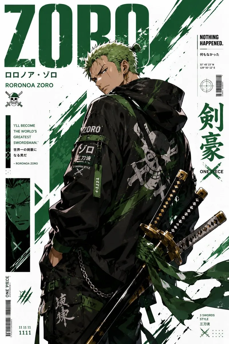 Stylized Anime Streetwear Poster reference