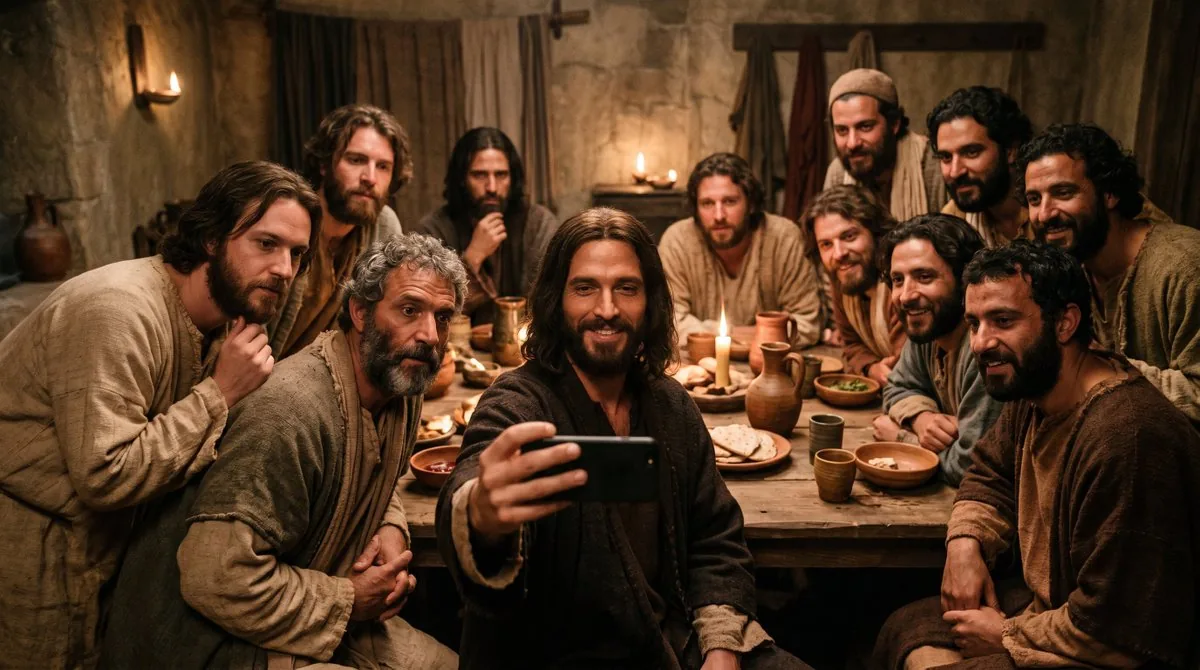 Last Supper Selfie Scene reference