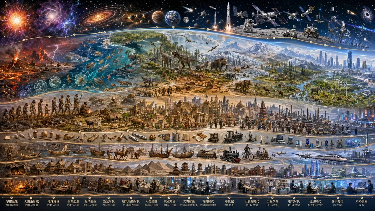 Epic Universe History Timeline Poster reference