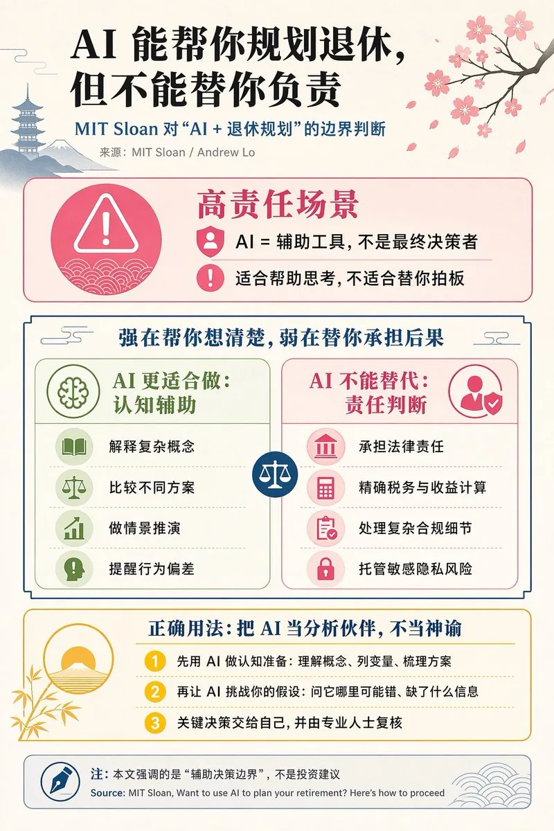 Chinese AI Retirement Planning Infographic reference