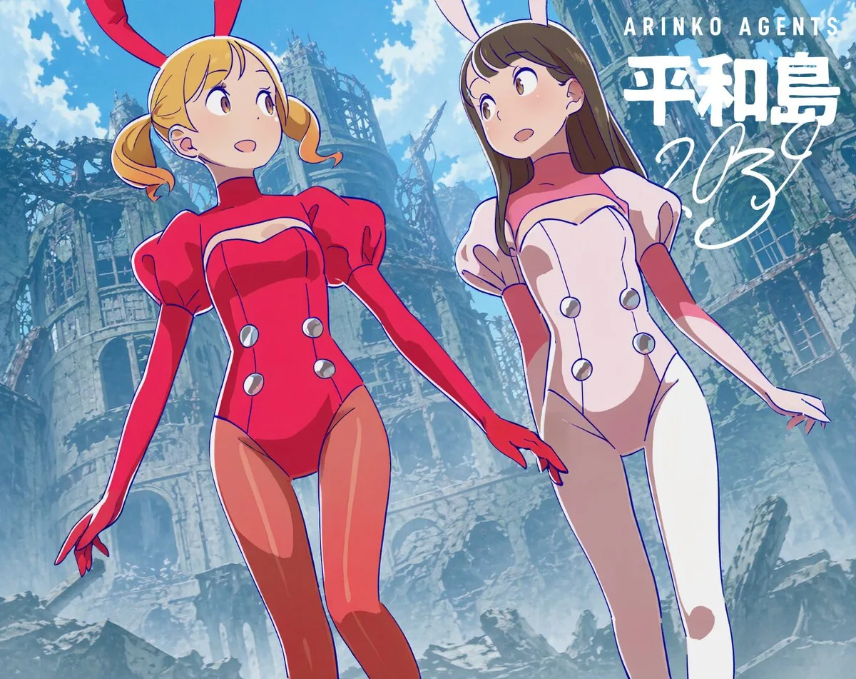 Low-Angle Anime Bunny Girls in Ruins reference