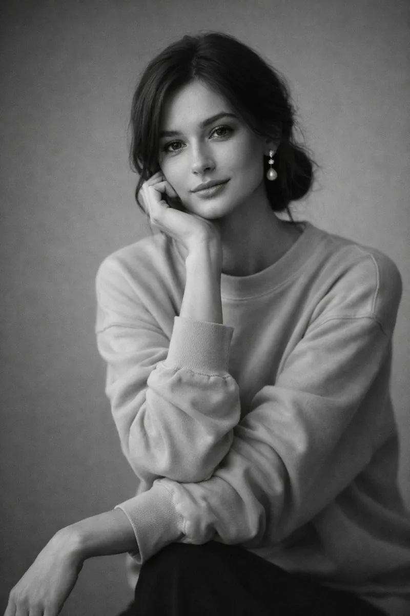 Monochromatic Studio Portrait reference