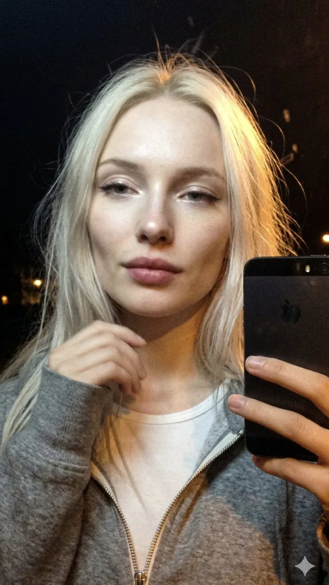 Cinematic Late Night City Selfie reference