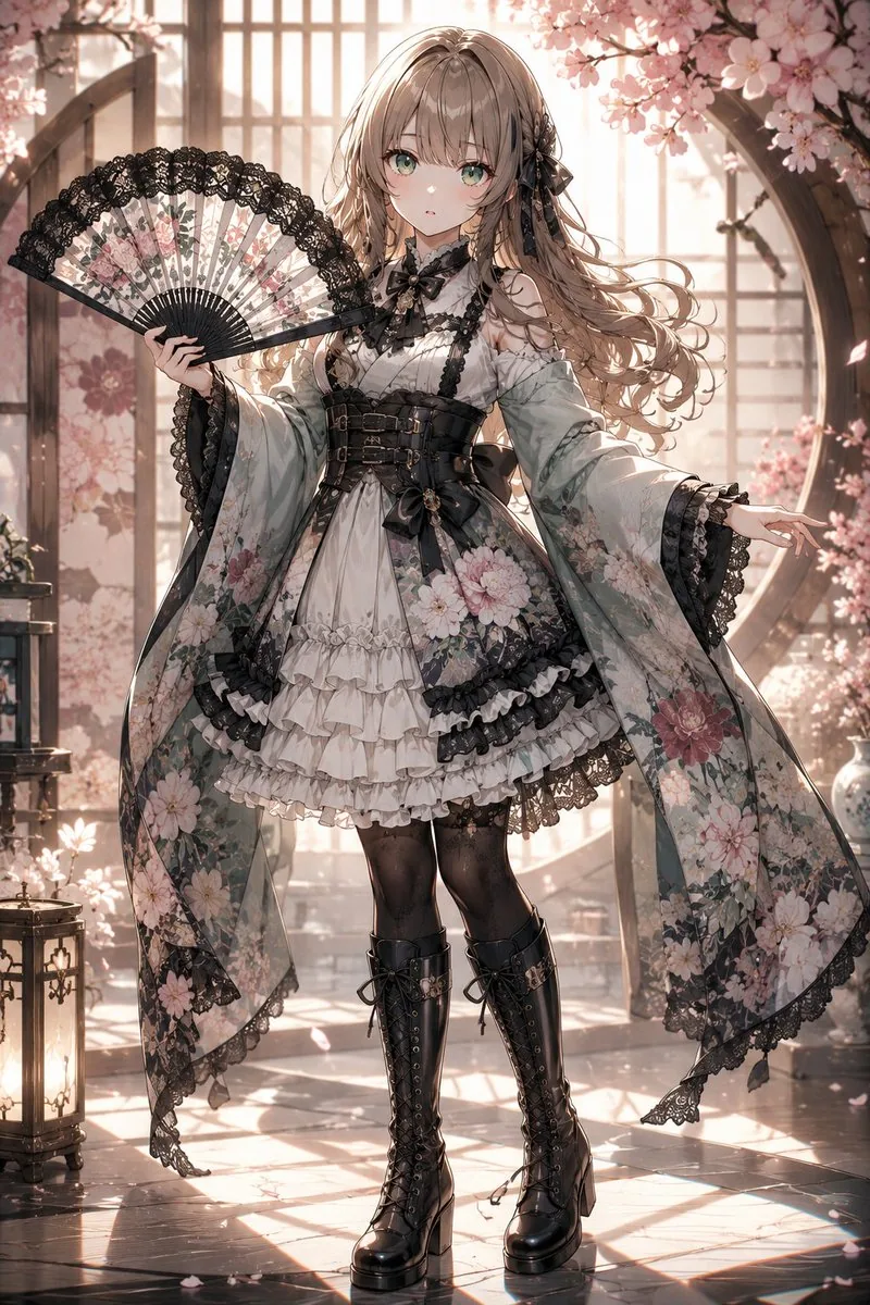Gothic Lolita Furisode Outfit reference