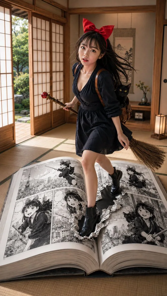 Witch in Japanese Washitsu Portal reference