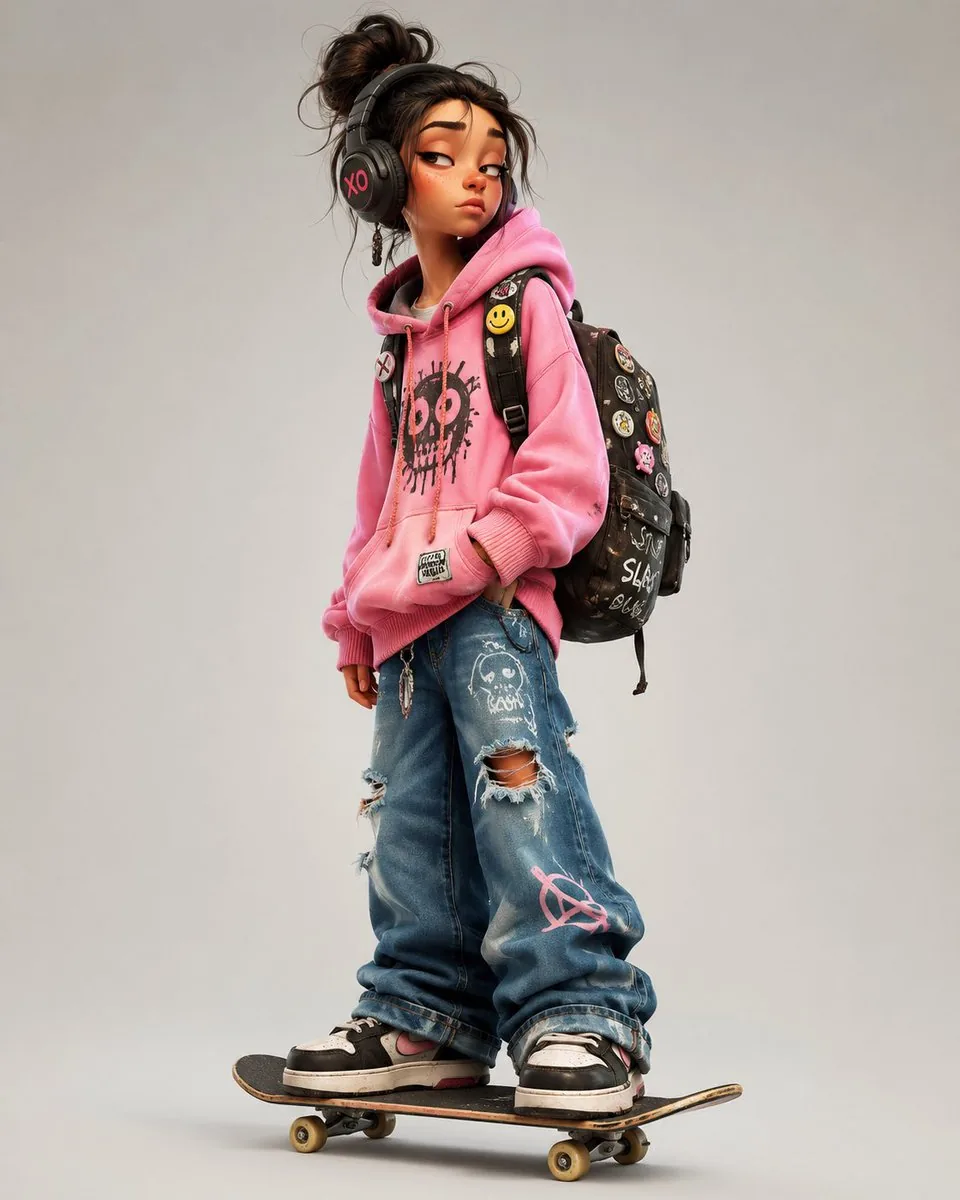 3D Urban Skater Character reference