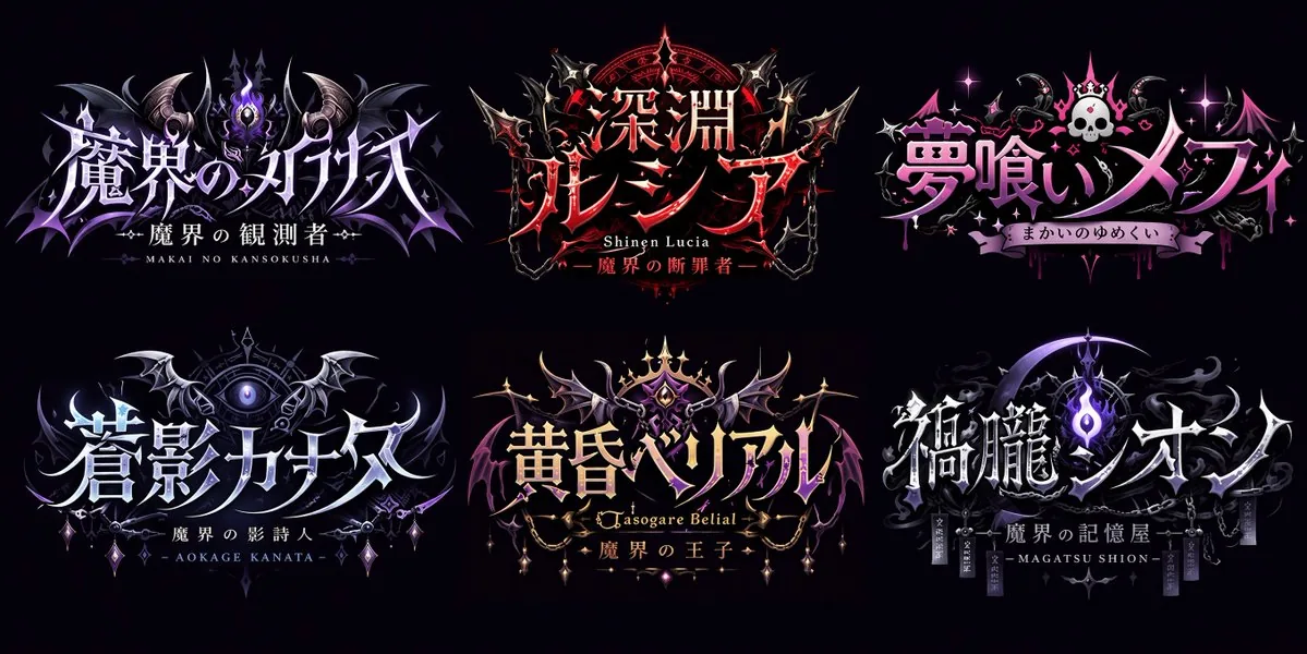 Gothic VTuber Logo Grid reference