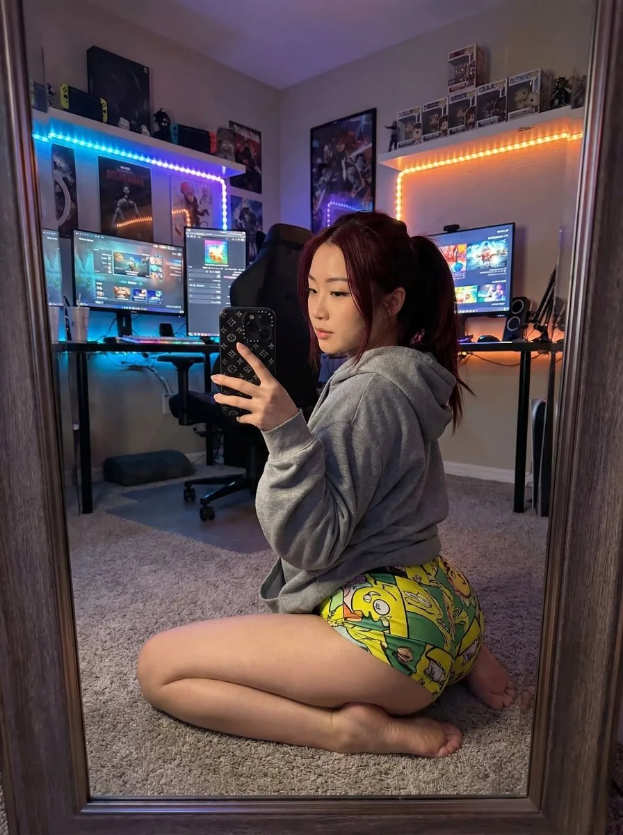 Detailed JSON Prompt for Gamer Girl Selfie - Nano Banana Pro AI Prompt for Social Media Post reference
