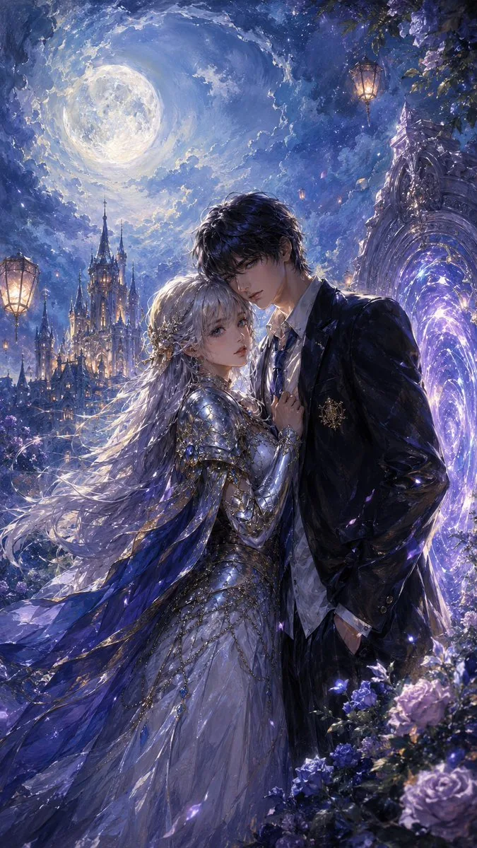 Moonlit Gothic Fantasy Couple reference