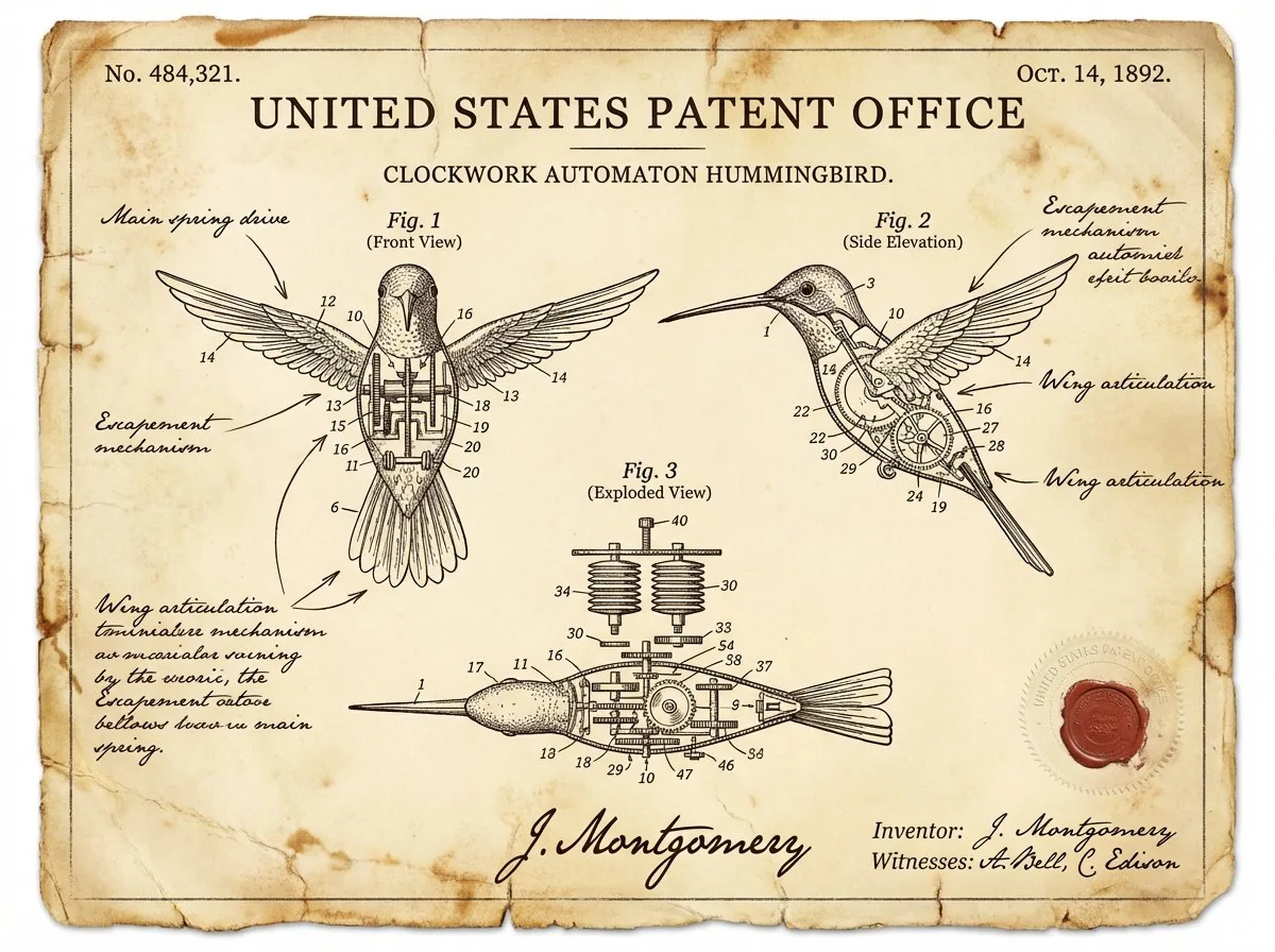 Vintage Patent Document for an Invention reference