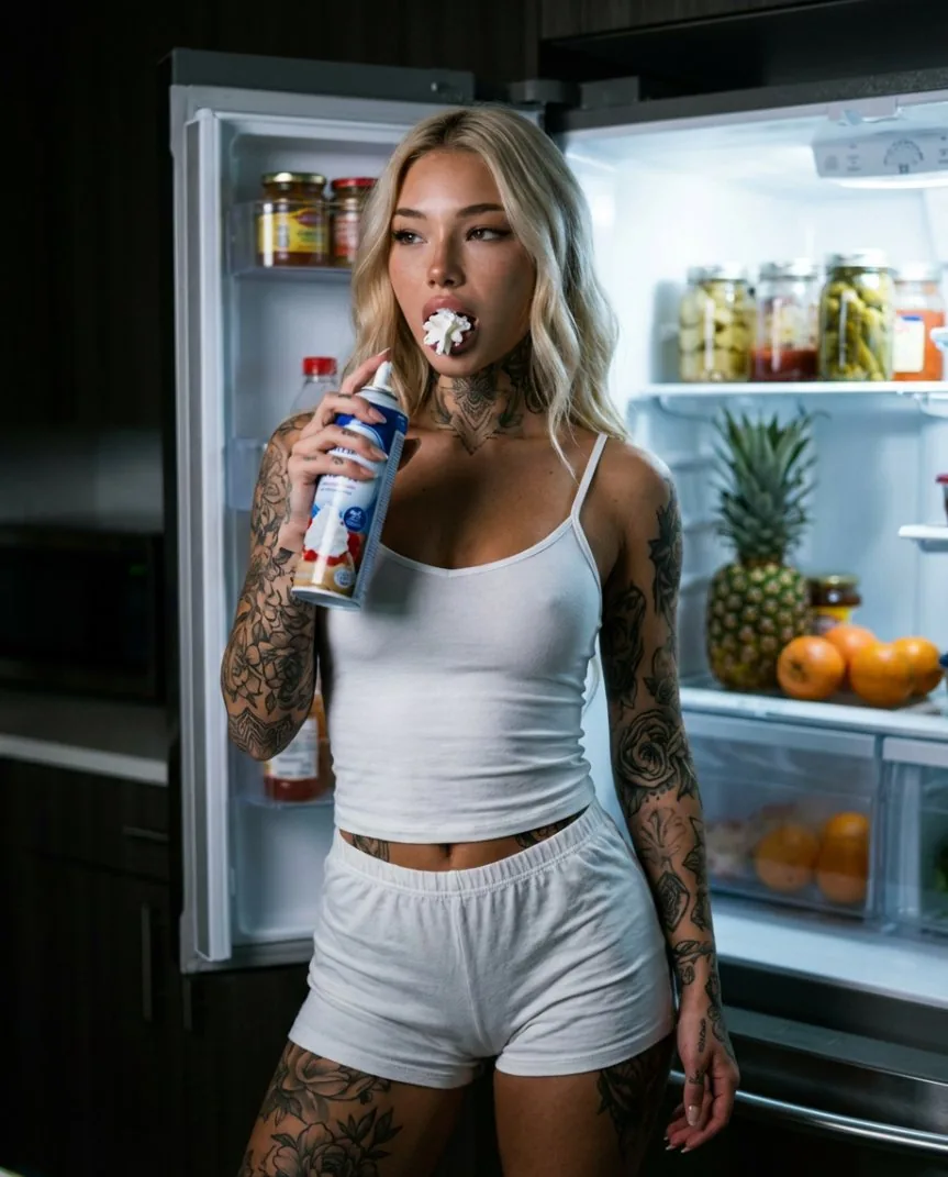 Photorealistic Whipped Cream Challenge Portrait Prompt - Nano Banana Pro AI Prompt for Social Media Post reference