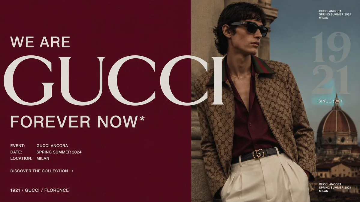 Luxury Gucci Campaign Poster reference