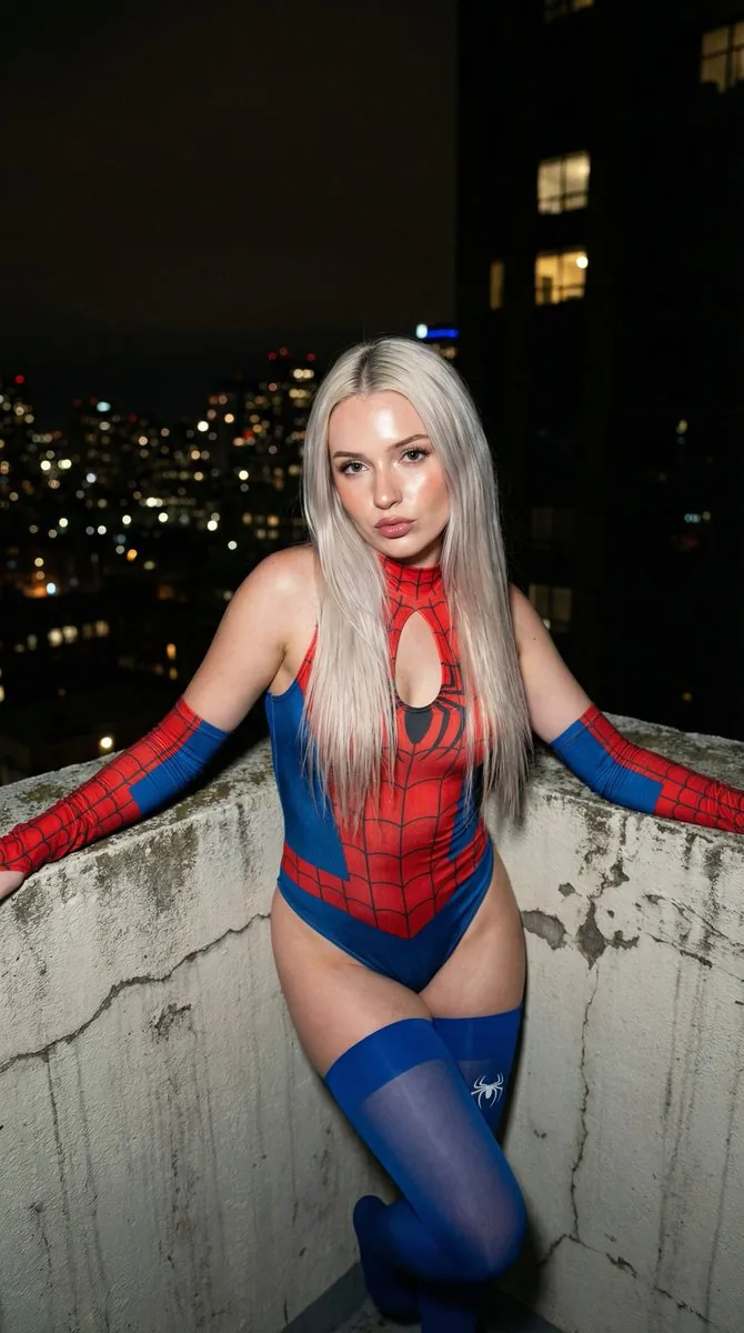 Realistic Spider-Man Cosplay Portrait Prompt - Nano Banana Pro AI Prompt for Social Media Post reference
